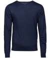 T6000 6000 Tee Jays Merino Blend Crew Neck Sweater Navy colour image